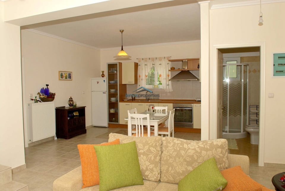 The guest house on the ground floor with a sofa bed, bathroom (shower) & bedroom