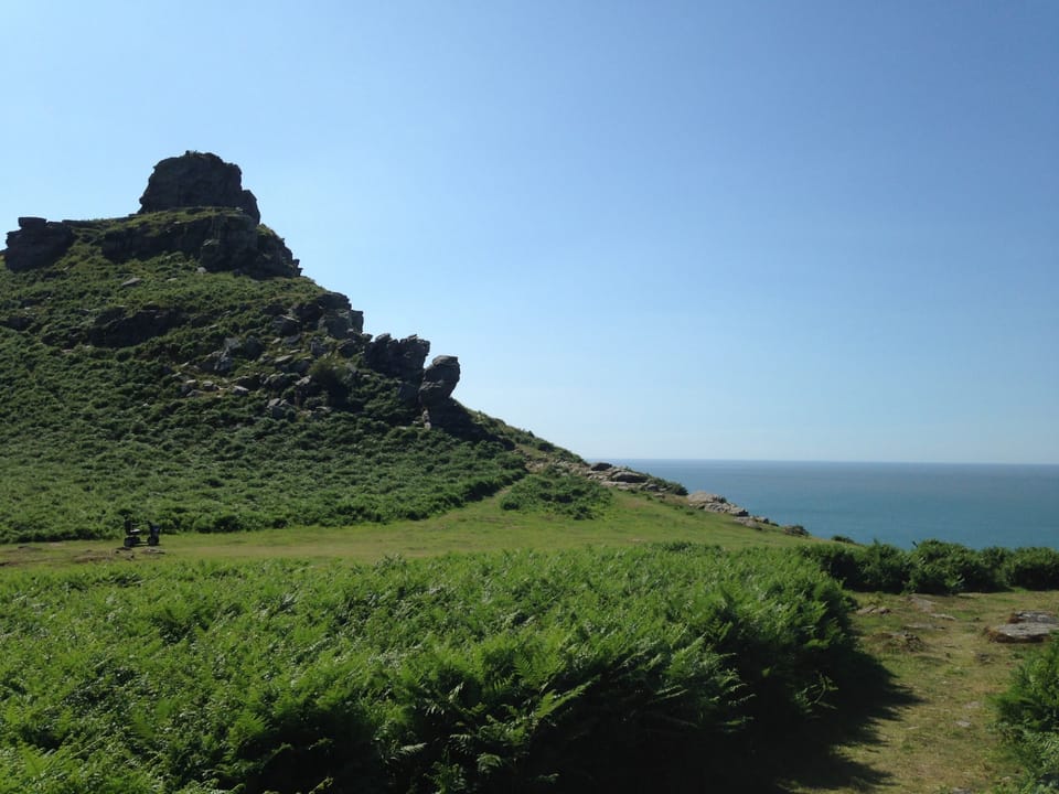 Valley of Rocks, on the North Devon coast, with walks and rock climbing