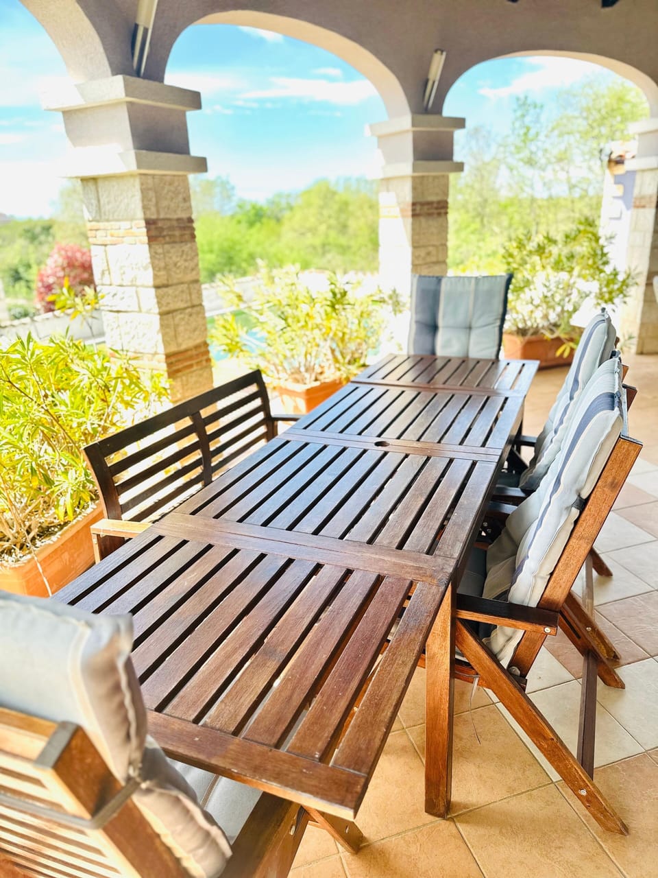 Large outdoor seating area
