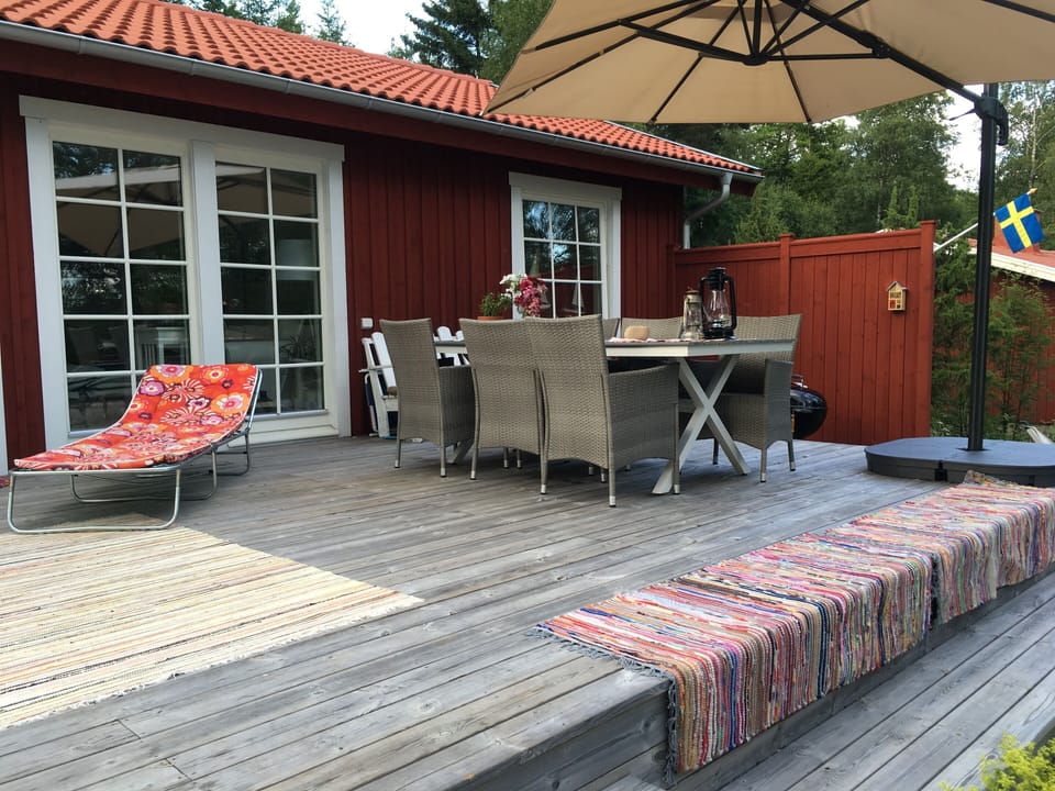 Large wooden terrace