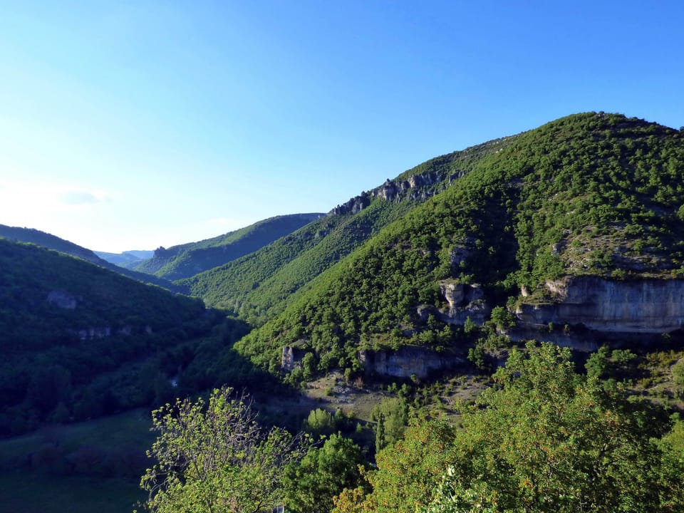 Looking north from our garden down the Dourbie Valley