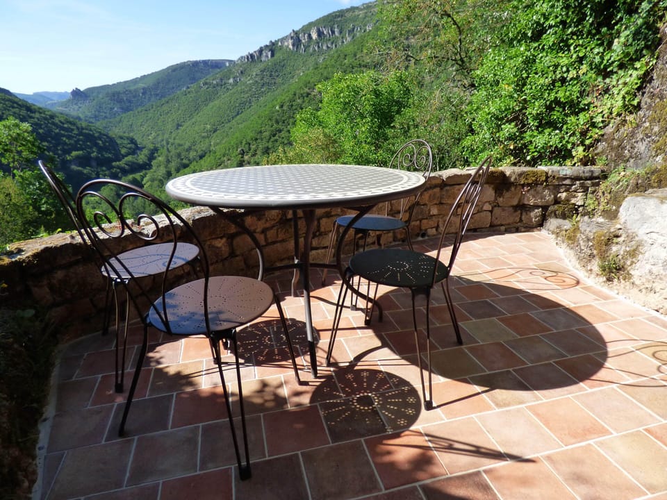 Our shaded north-west facing terrace