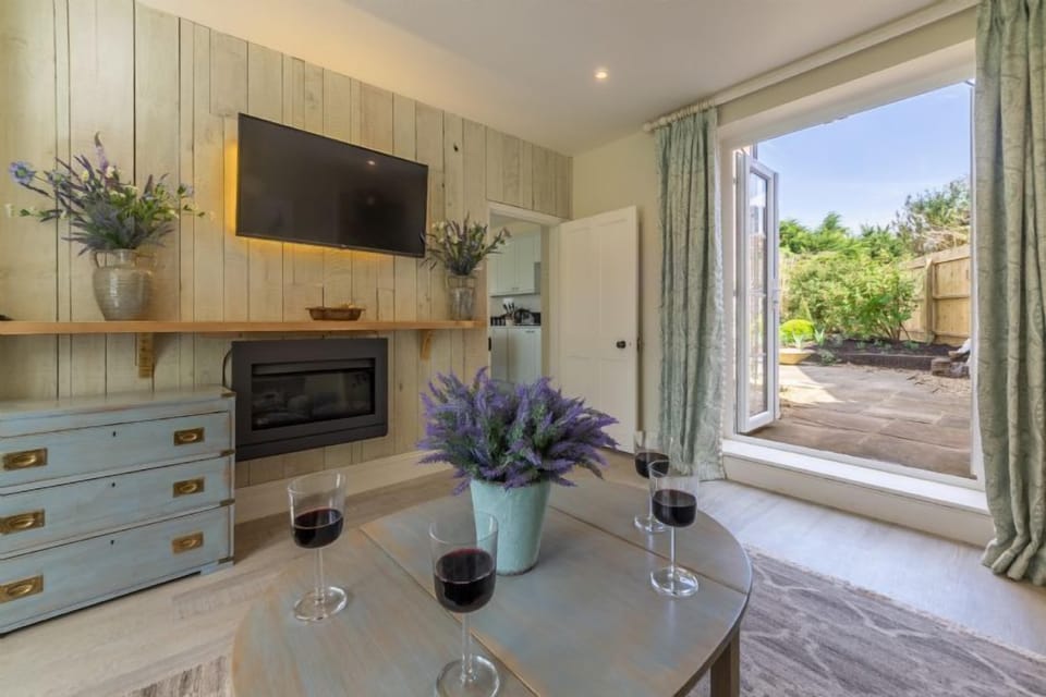 Ashdale, Thornham: French doors lead out into the garden