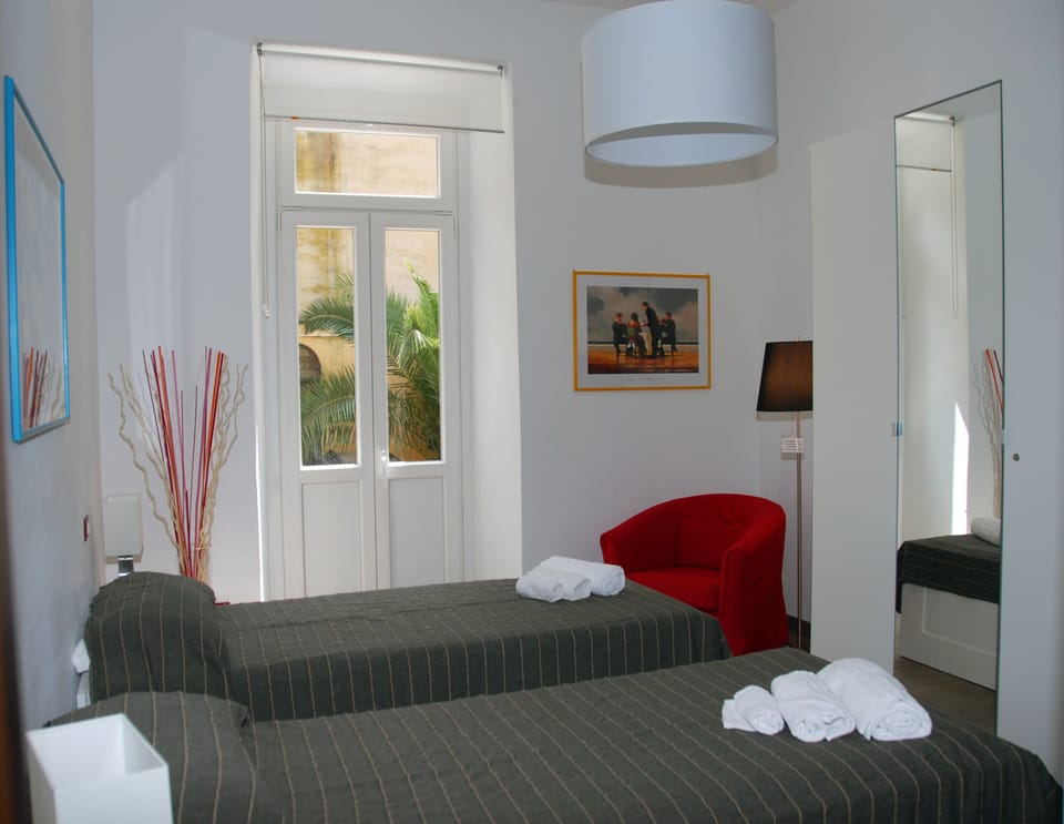 room with two beds