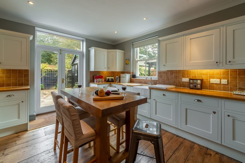 Ground floor: Spacious kitchen with breakfast bar seating