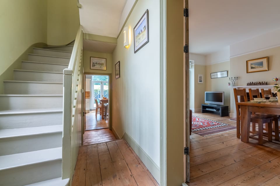 Ground floor: Stairs to first floor