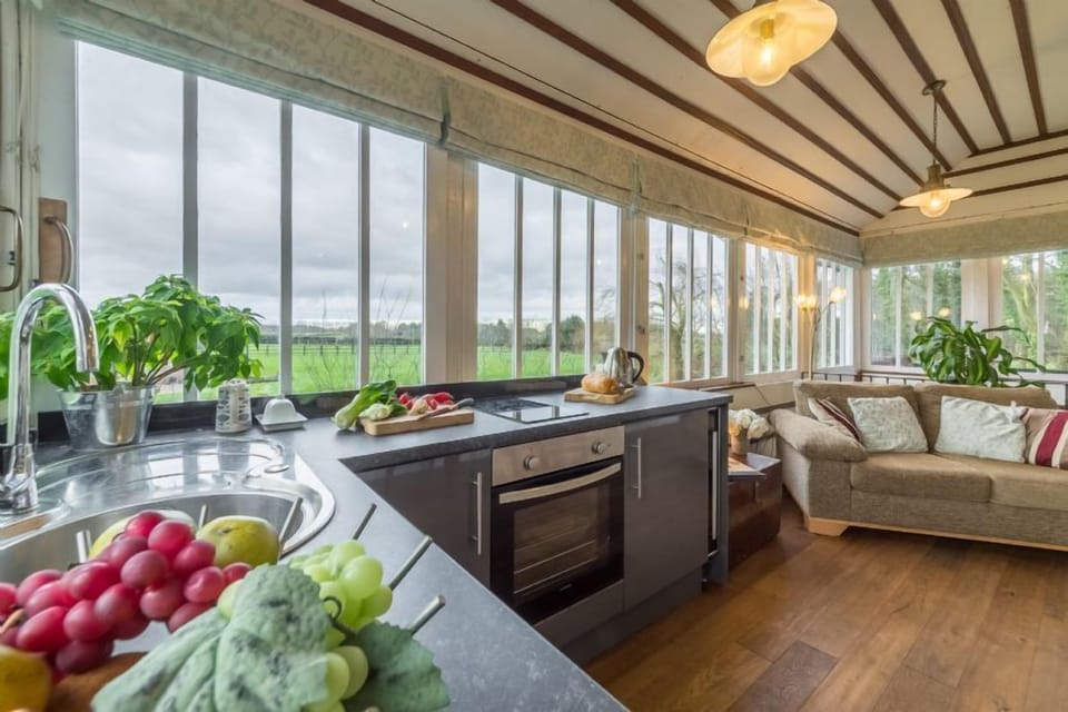 First floor:  Open plan living space with great views over the countryside