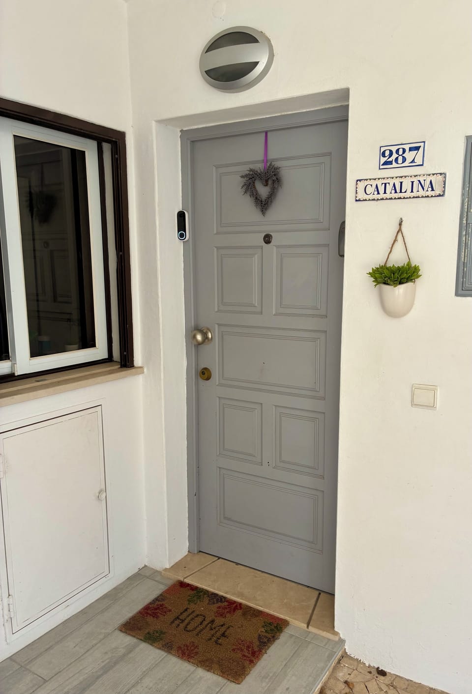 Entrance to our property Arlo door bell for your safety & our security