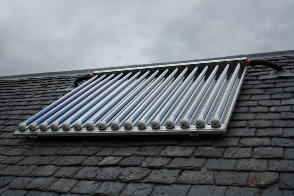 Solar thermal panel helping keep energy bills down