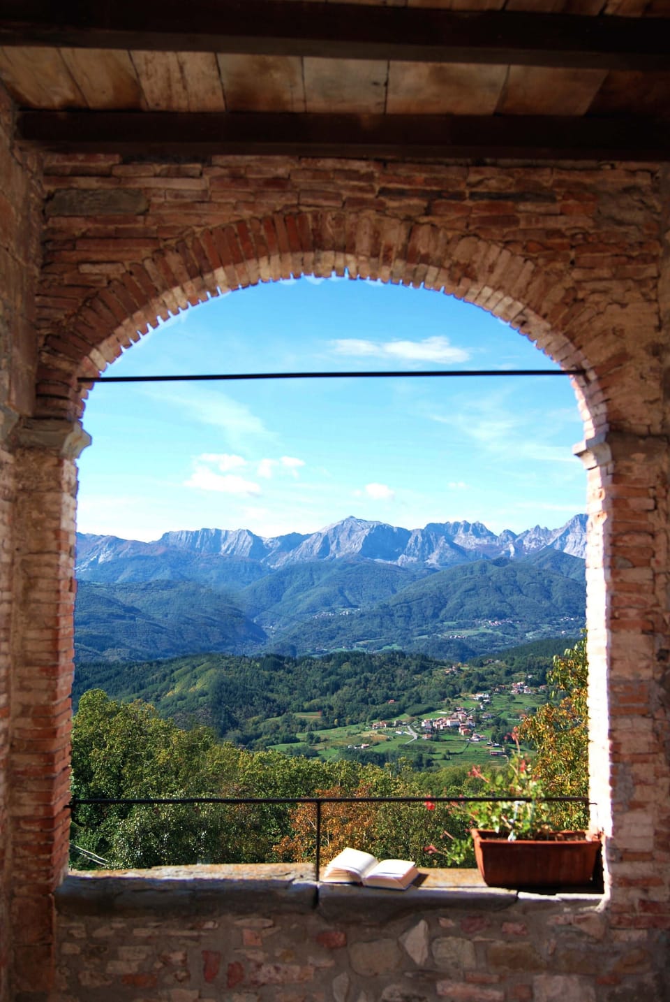 Framed view to mountains