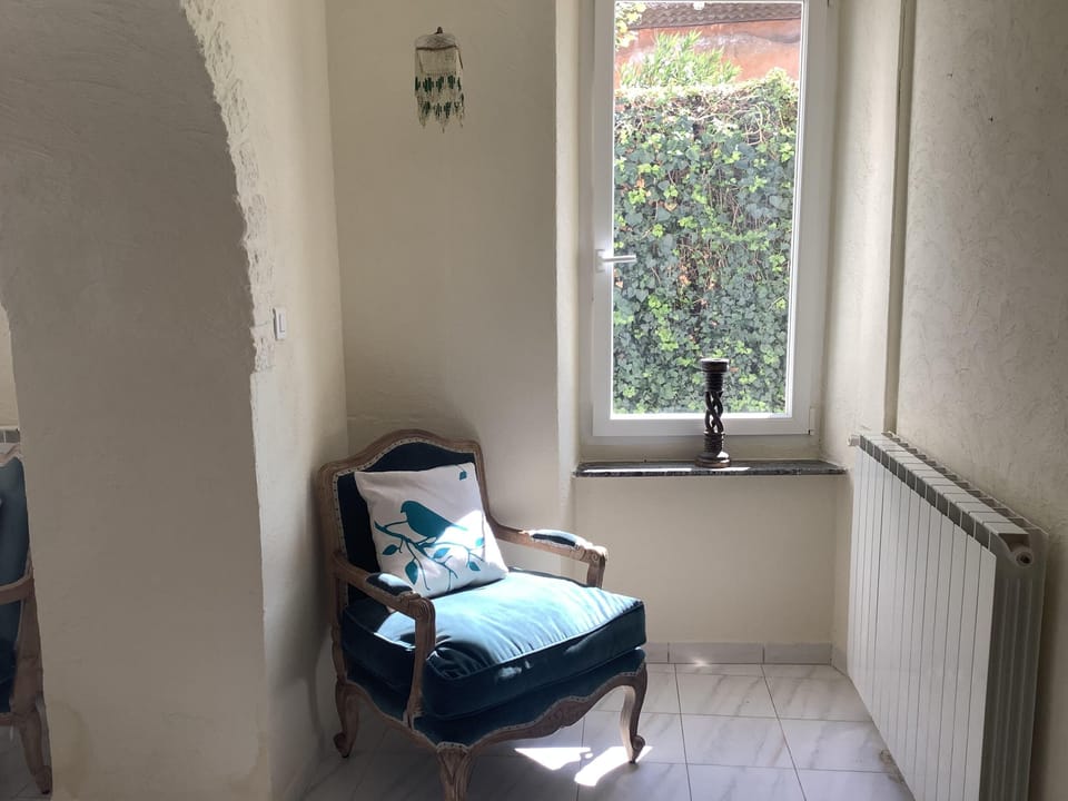 Sitting area next to dining area