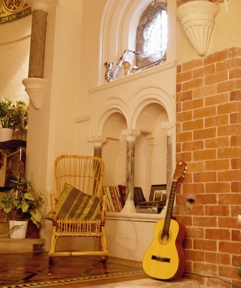 Ancient and modern stylishly combine in this beautiful Church in Snowdonia House in Wales