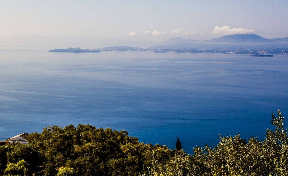 Views towards Corfu town