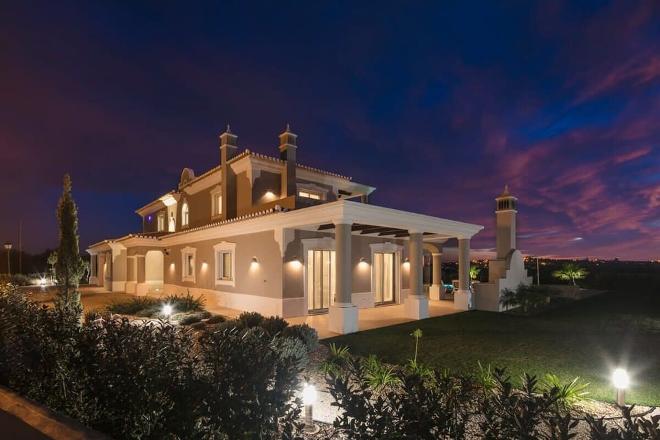 Villa in the evening 