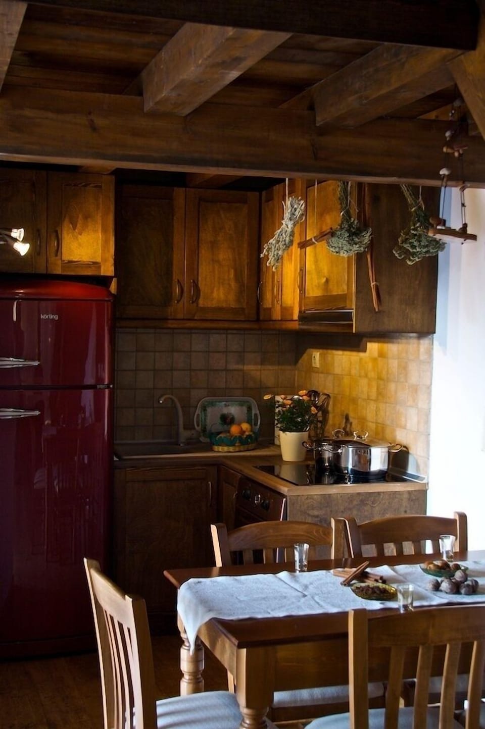 Dining area next to the kitchen!