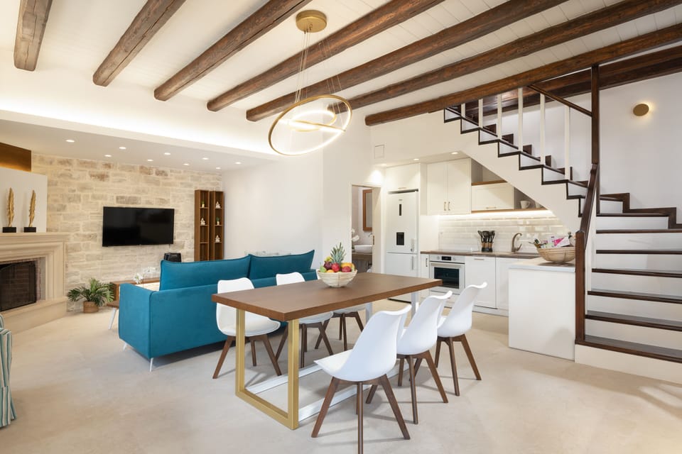 Villa Dafni has been tenderly renovated into a an elegant luxury retreat.