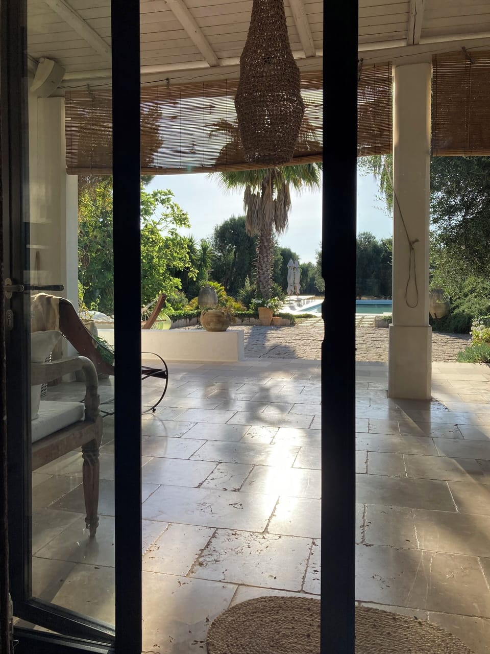 Living room leads out onto the covered verandah