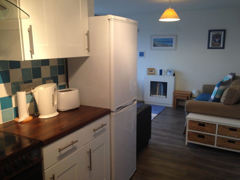 kitchen and living room