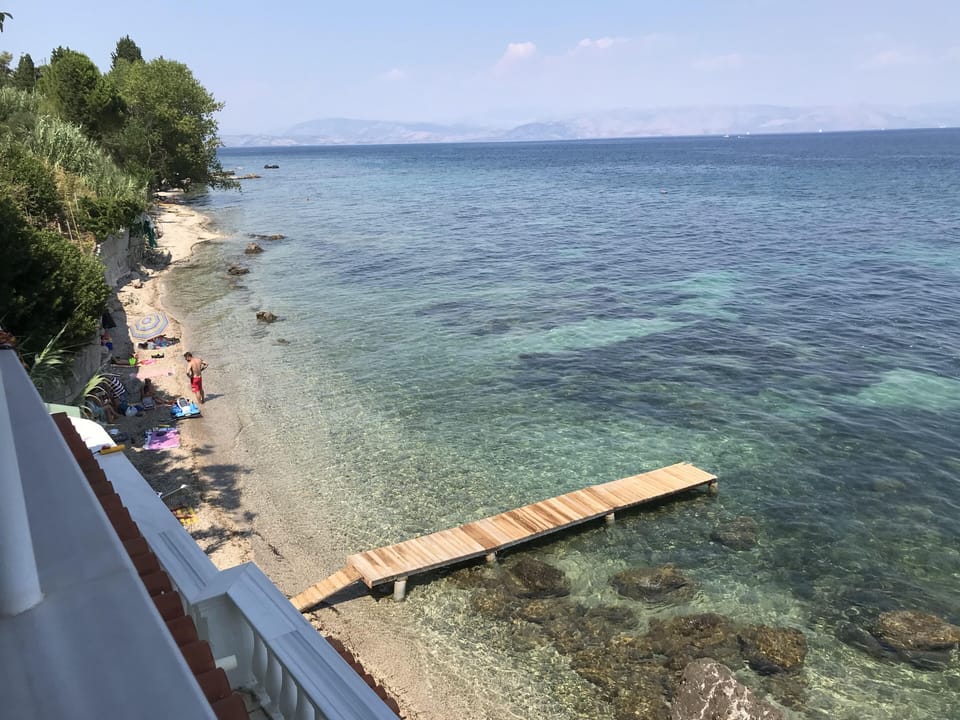 The very secluded beach in July
nice walks in both directions
