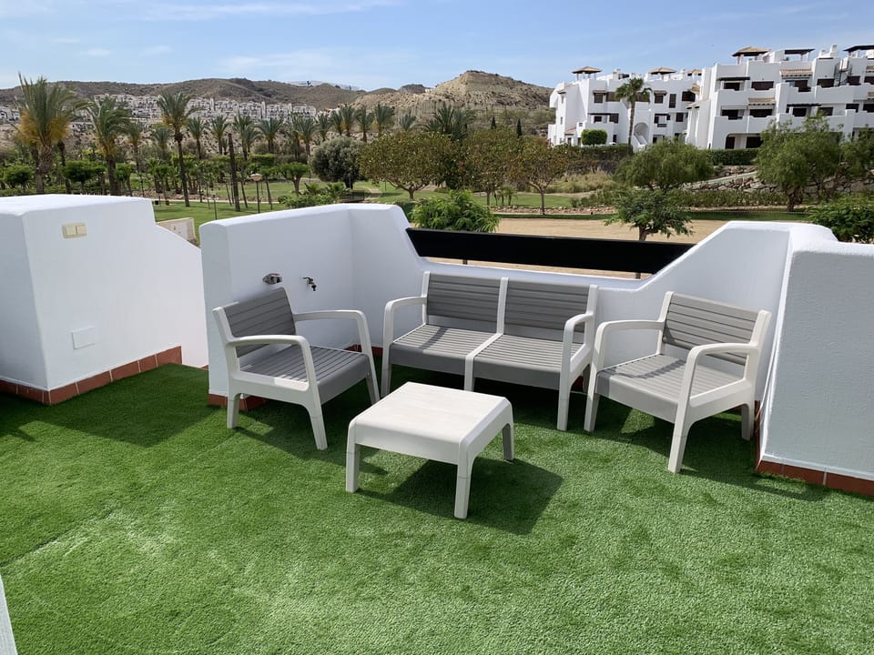 Lovely views to front of villa from roof terrace ! 