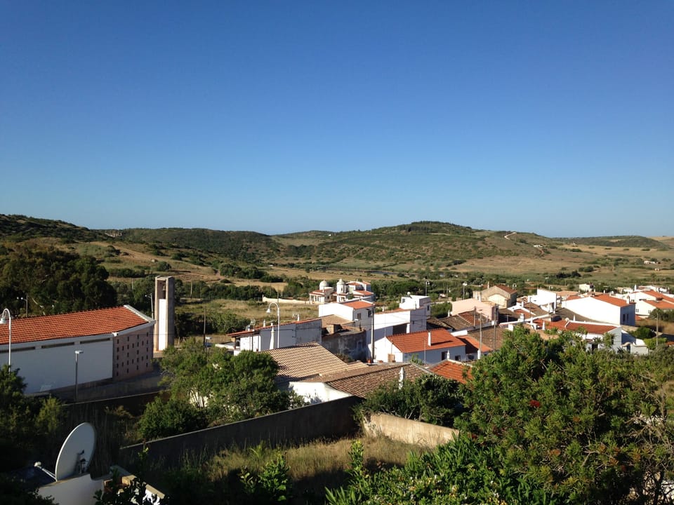 View over the village and beyond.