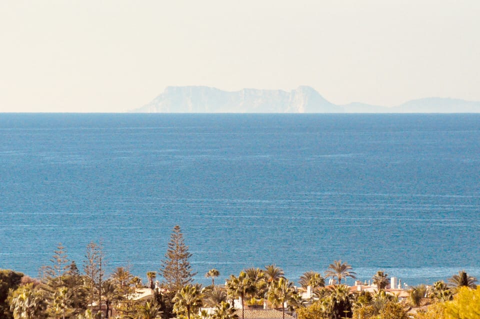 Views at Gibraltar and Africa from the terrace