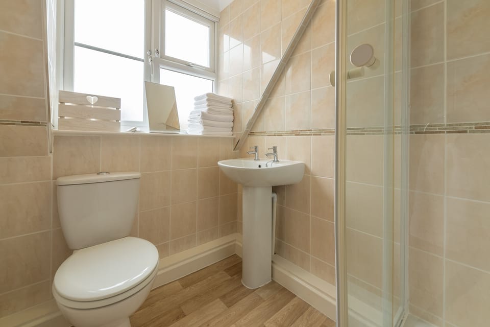 Second floor:  The bathroom has shower cubicle