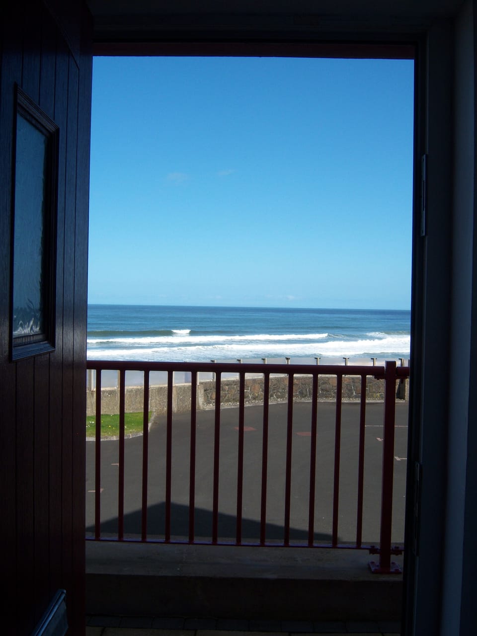 Looking out the front door 