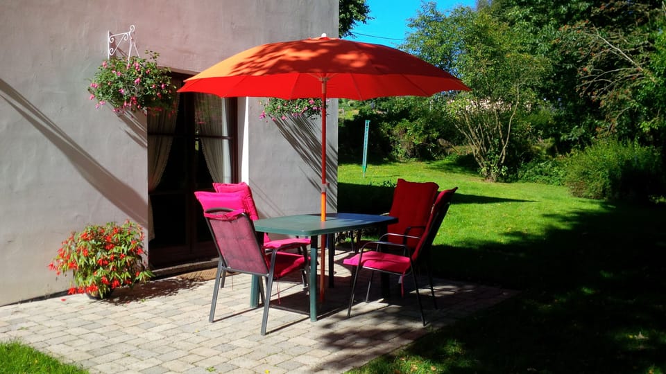 Terrace overlooking the garden
