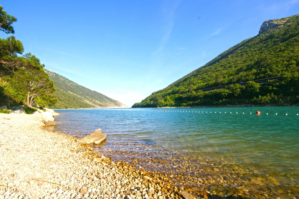 The nearest beach, locally called Plomin Copacabana, 5 minutes from the villa