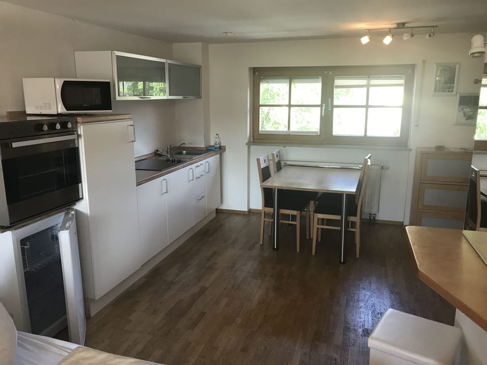 Apartment, 1 Bedroom | Private kitchen | Fridge, microwave, oven, stovetop