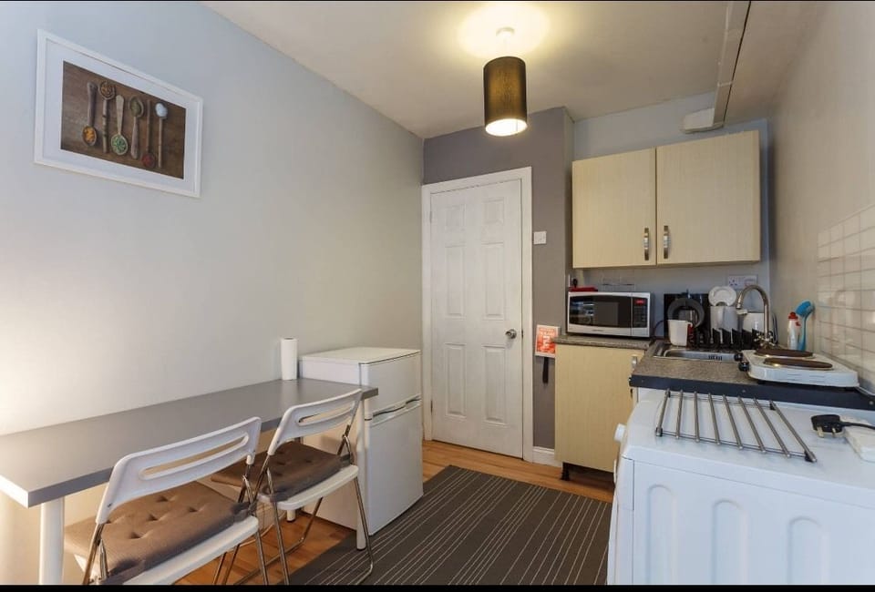 Apartment, 1 Double Bed, Non Smoking, Ground Floor | Private kitchen | Fridge, microwave, coffee/tea maker, electric kettle