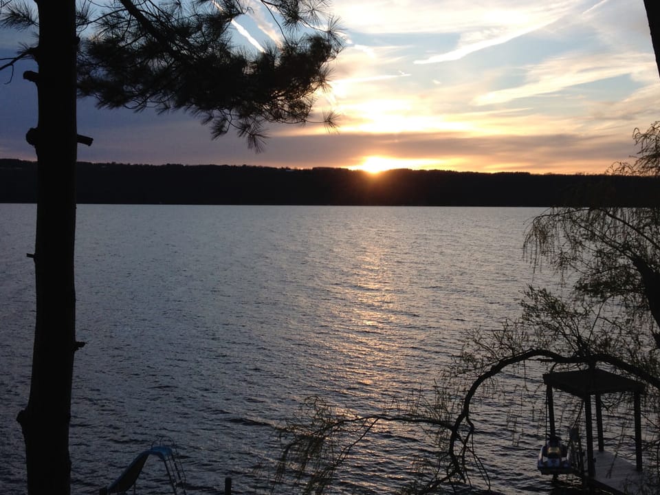 Sunset view from the porch