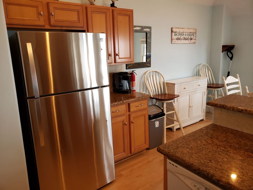 Kitchen facing refrigerator