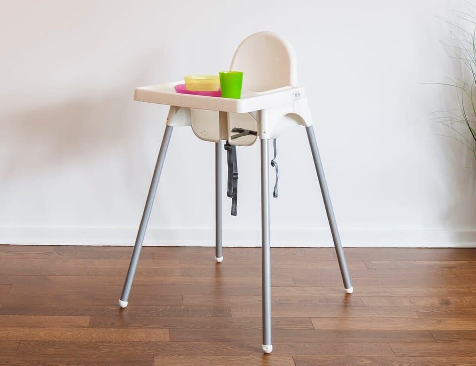 Highchair and kid dishware provided