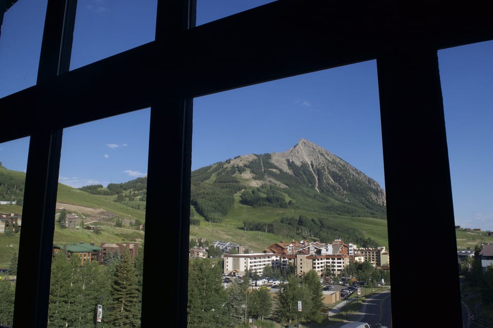 Mountain view from front of condo building