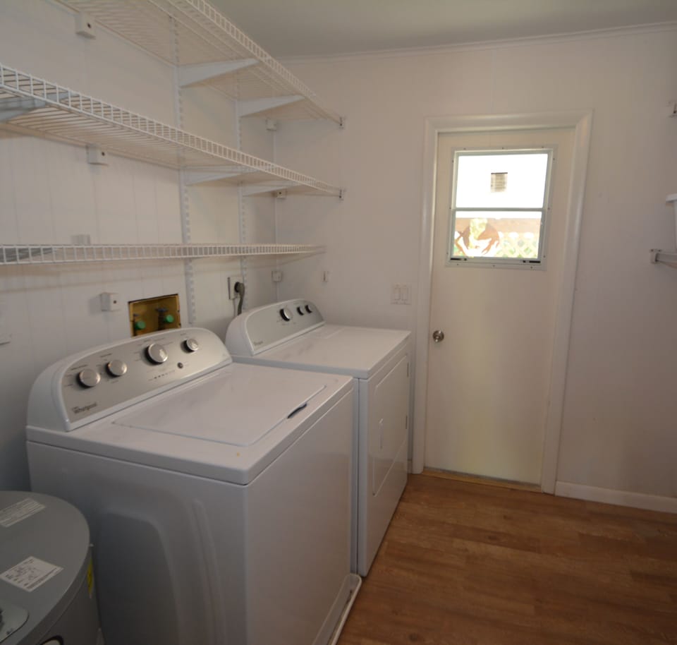 inside private laundry room
