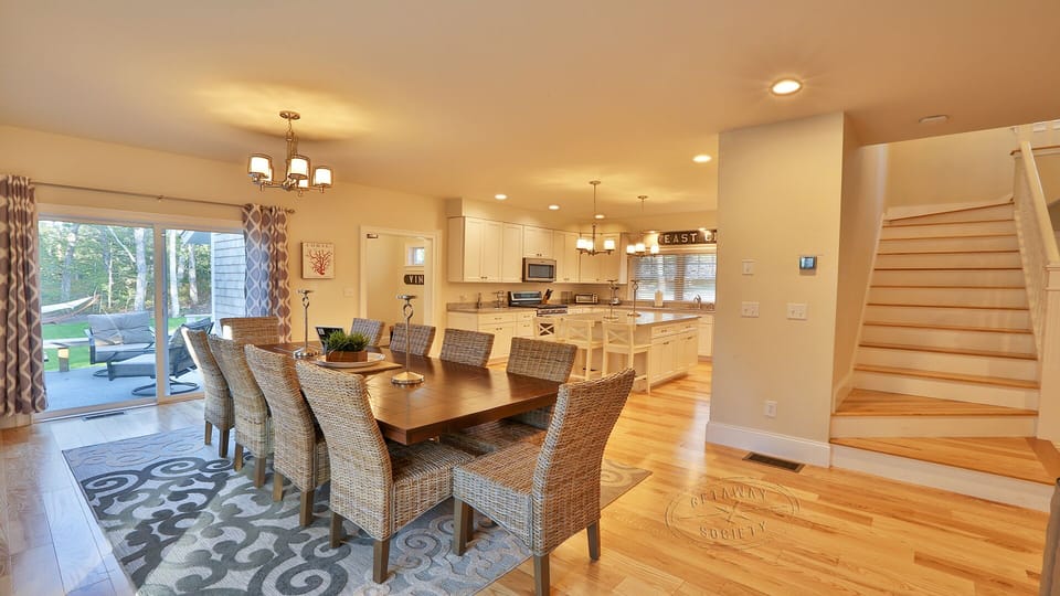 Dining room and kitchen