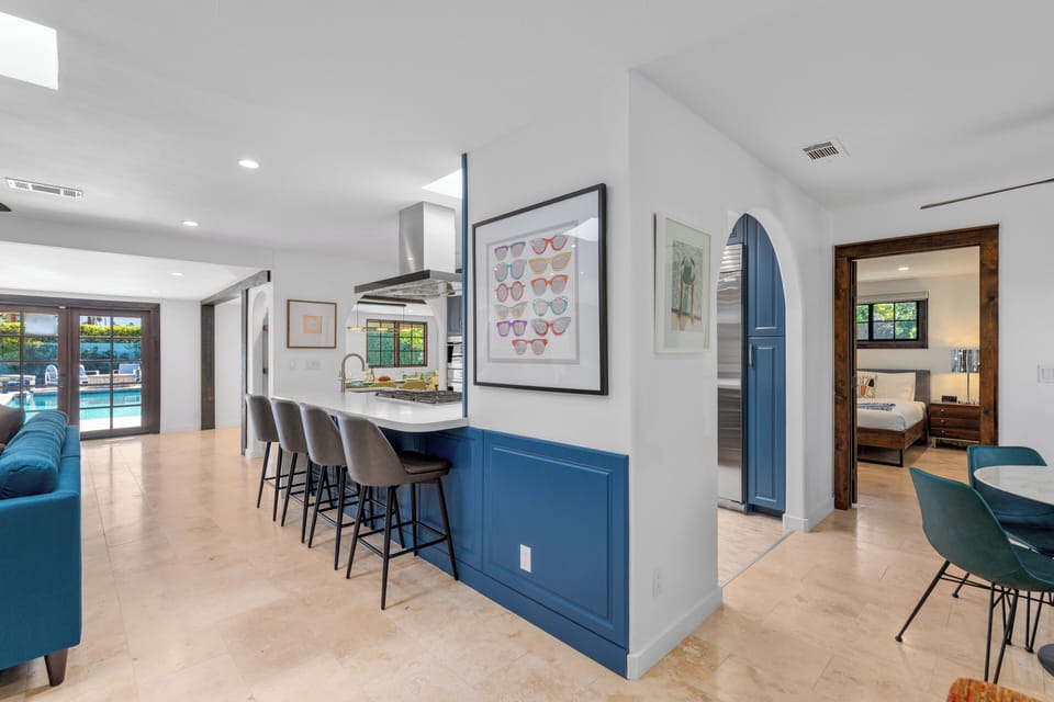 Modern kitchen with stainless appliances
