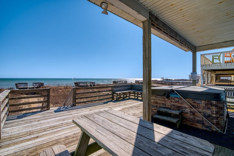 Ocean-Facing Deck with Hot Tub