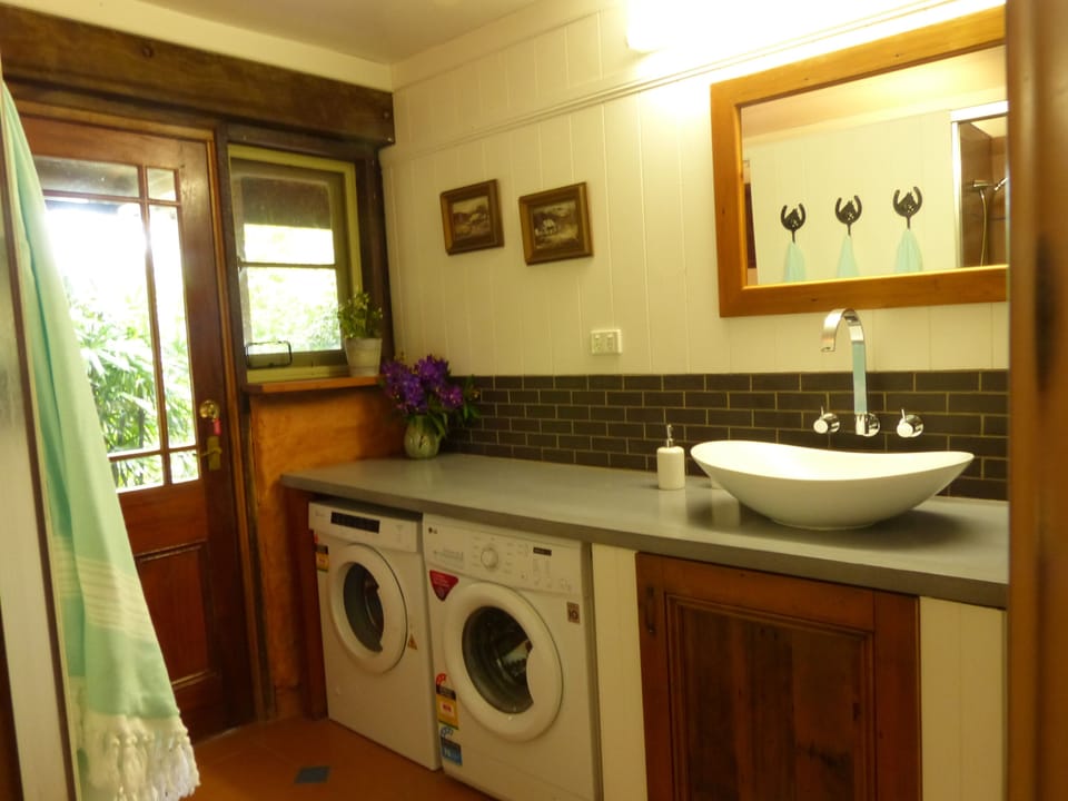 Renovated bathroom/laundry downstairs