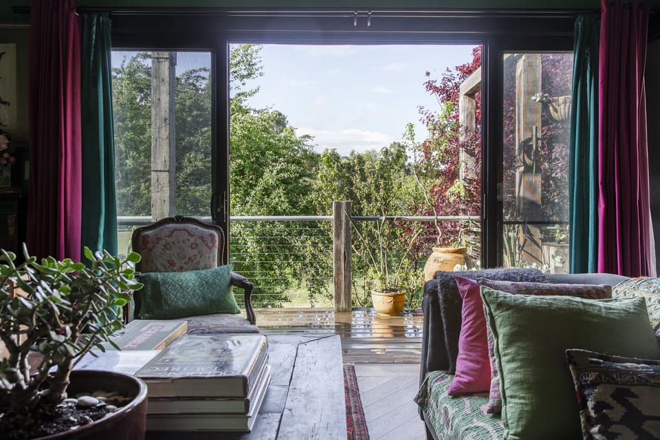 The winter den looks out over the north facing deck to Smith’s Creek