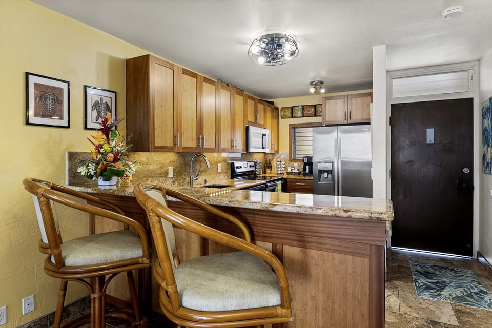 Breakfast Bar with more seating for indoor dining