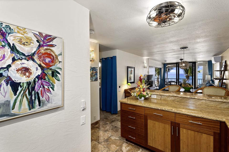 Breaker Panel hidden behind wall art in kitchen!