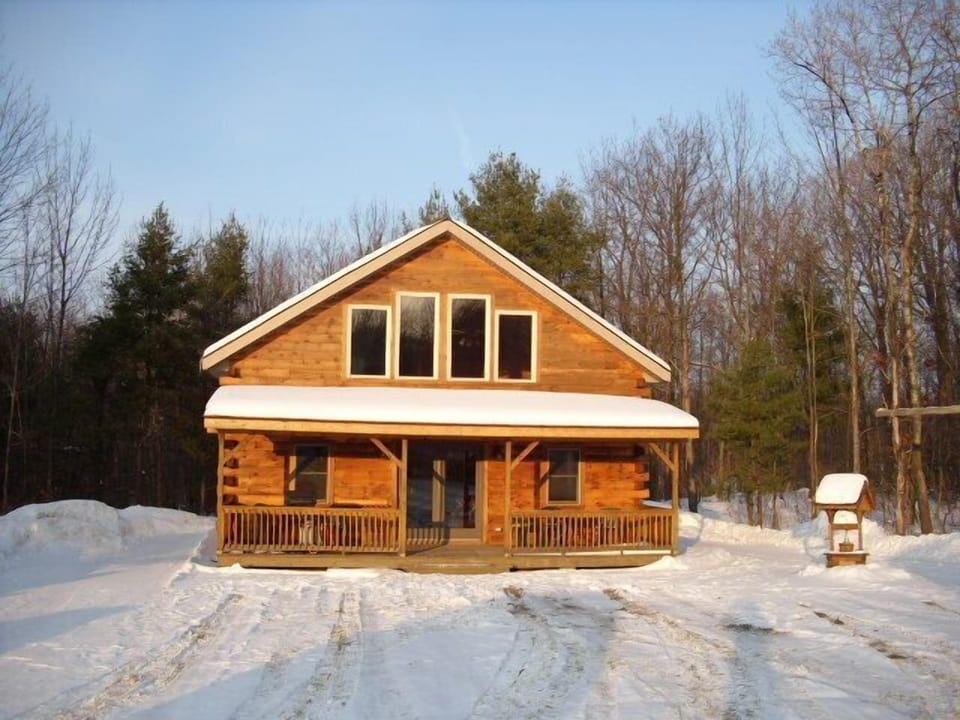 Winter Log Cabin
