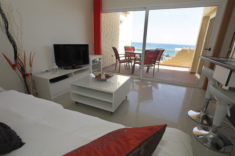 Amazing ocean views sitting on the sofa