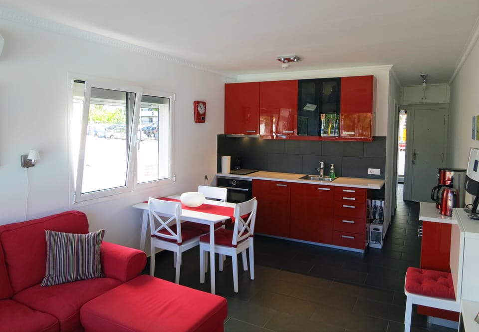 Living room, Dining area and Kitchen