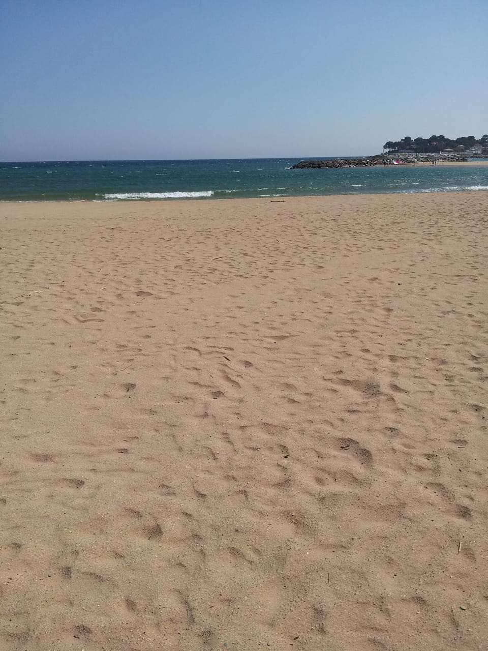 The beach of fine sand