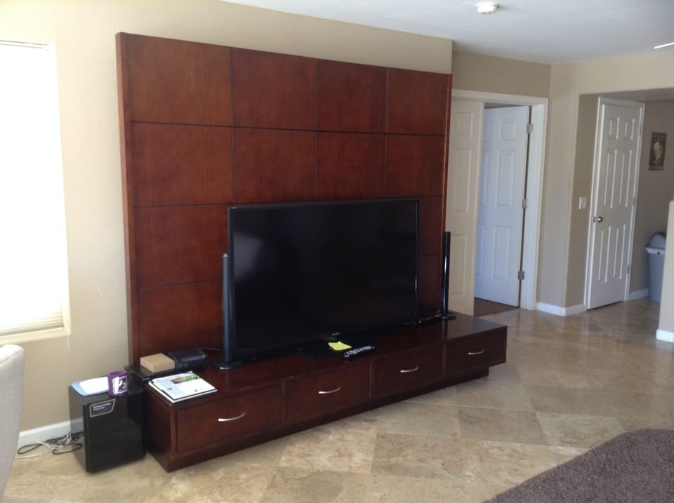 Huge TV and entertainment center