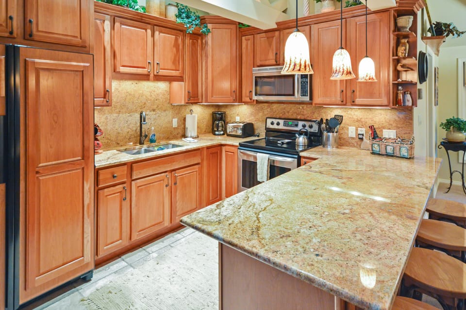 Preparing meals is a breeze in the updated kitchen
